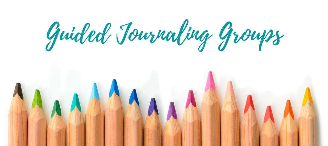guided journaling groups, colorful pencils